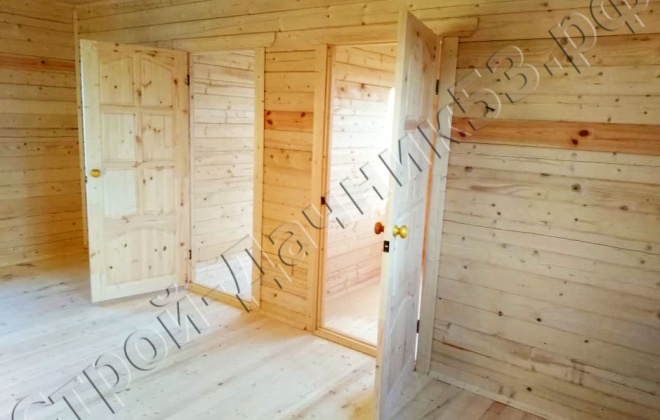 3 Брусовой дом ОД-34 6×6, 37.5 м², Московская область, Чеховский район, Деревня Бавыкино (3)